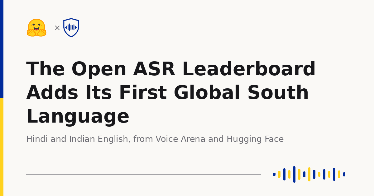The Open ASR Leaderboard Adds Its First Global South