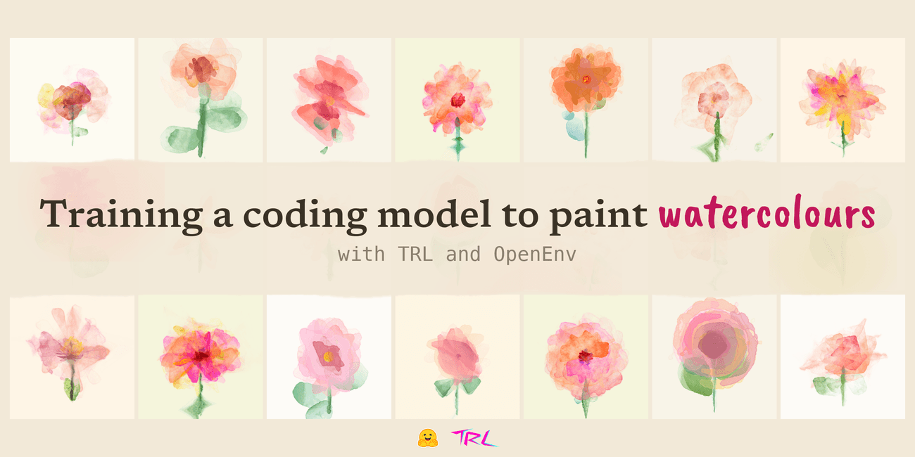 Training a coding model to paint watercolours with TRL
