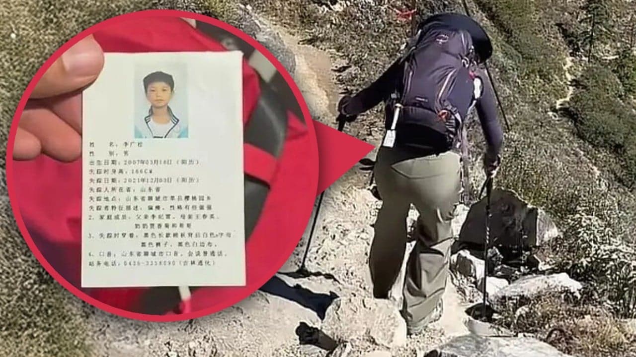 Chinese Hiker's Clothing Tag Sparks Debate, Supports Missing Children Cause