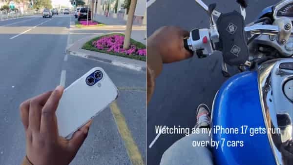 iPhone 17 gets run over by 7 cars, still remains functional, netizens say ‘perks of keeping ₹1 lakh phone' | Video | Today News