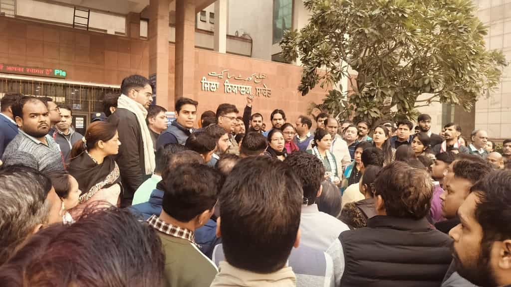 ‘One person handling work of four’: Court staff holds sit-in, candle light march to protest co-worker’s death by suicide in Delhi’s Saket