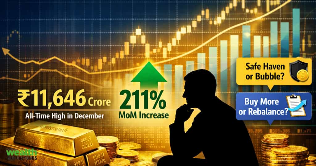 Gold ETF inflows hit all-time high of Rs 11,646 crore in December, up 211% MoM. What should investors do now?